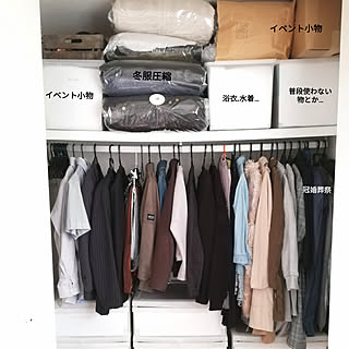 棚/押し入れ/押し入れ収納/押し入れ上段/服の収納...などのインテリア実例 - 2019-06-17 07:32:31