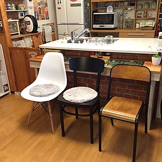 キッチン/カフェ風/IKEAの椅子/ノットアンティークス/イームズチェア...などのインテリア実例 - 2016-03-09 16:24:04