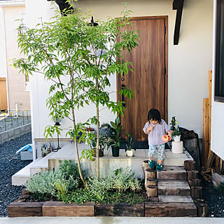 枕木/木のある暮らし/植物のある暮らし/こどものいる暮らし/ねこのいる暮らし...などのインテリア実例 - 2021-09-11 16:12:30