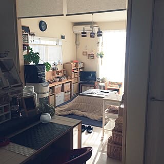 部屋全体/こたつ天板DIY/こたつのある部屋/こたつ出しました！/賃貸アパート...などのインテリア実例 - 2016-10-24 11:01:30