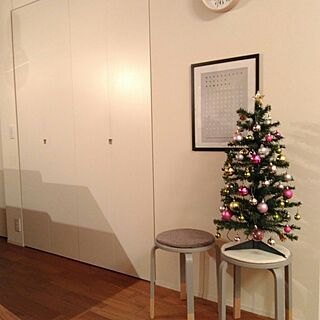 クリスマス/丸イス/IKEA/グレー好き/シンプルインテリア...などのインテリア実例 - 2016-11-25 23:35:53