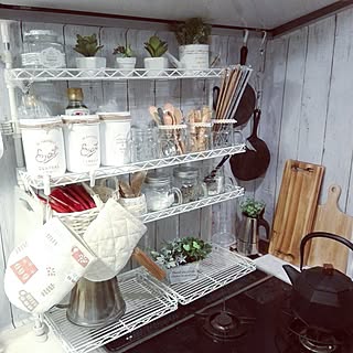 キッチン/インスタnon.103.non/アメブロやってます♡/山善収納部/山善サンプリング当選...などのインテリア実例 - 2017-03-28 21:40:05