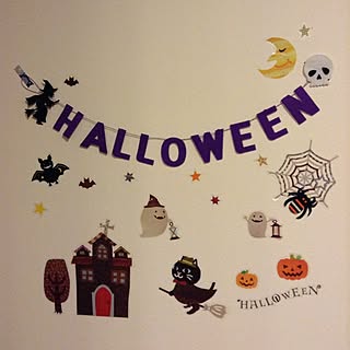 壁/天井/Wall sticker/jack-o-lantern/black cat/bat...などのインテリア実例 - 2013-10-18 20:09:25