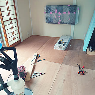 部屋全体/和室を洋室に /和室改造中/DIY/和室リメイクのインテリア実例 - 2020-05-31 20:40:27