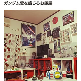 部屋全体/ガンダム/ひとり暮らしをとことん楽しむ！/IKEA/オタクだってインテリアにこだわりたい！...などのインテリア実例 - 2017-06-12 20:21:57