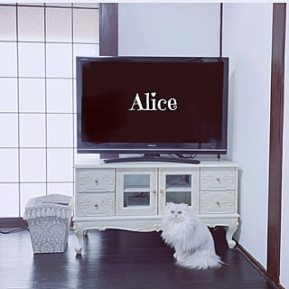 ジェニファーテイラー/猫脚家具/テレビ台/白家具/白とグレー...などのインテリア実例 - 2020-02-22 20:00:28