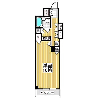 部屋全体/間取り図/1K/一人暮らし/10帖のインテリア実例 - 2018-12-11 22:55:59