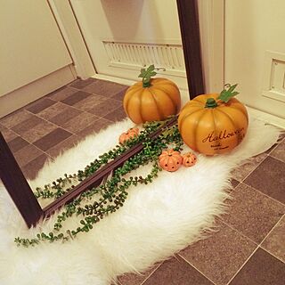 玄関/入り口/IKEA/ラグ/フェイクファー/かぼちゃ...などのインテリア実例 - 2014-10-27 22:09:42