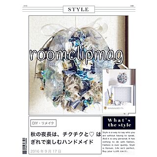 ベッド周り/フラワーボール/ハギレ/RoomClip運営チームの皆様に感謝♡/RoomClipMagに載りました♥️...などのインテリア実例 - 2016-09-18 07:34:45