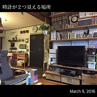 部屋全体/見せる収納/壁面収納/整理整頓/塩系インテリアの会...などのインテリア実例 - 2016-03-09 09:49:44