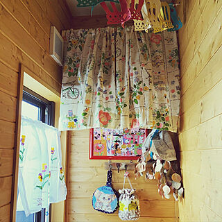 二階のトイレ/お気に入りのカーテン/いいね、フォローありがとうございます❤️/子沢山ママ/カーテンは布が好き...などのインテリア実例 - 2021-04-11 22:23:29