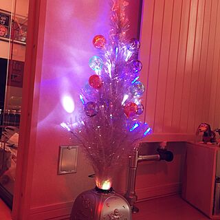 ベッド周り/クリスマスツリー/LED/クリスマスツリー 白のインテリア実例 - 2014-12-26 09:24:55