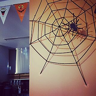 壁/天井/ハロウィン/ガーランド/蜘蛛の巣/kitchen kitchenのインテリア実例 - 2016-10-14 10:08:24