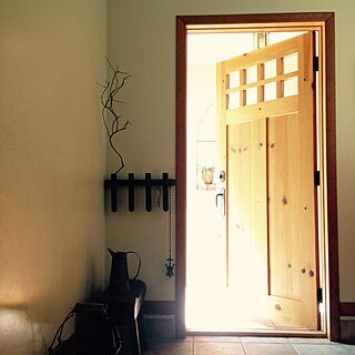 玄関/入り口/古道具/アイアン雑貨/オーダーメイド/木製ドアのインテリア実例 - 2016-05-24 09:03:52
