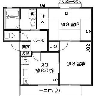 部屋全体/2DK 賃貸/間取り図のインテリア実例 - 2018-07-27 12:29:13