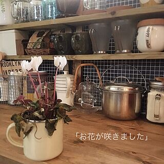 キッチン/カフェ風インテリア/収納/花のある暮らし/DIY...などのインテリア実例 - 2017-03-17 16:38:48