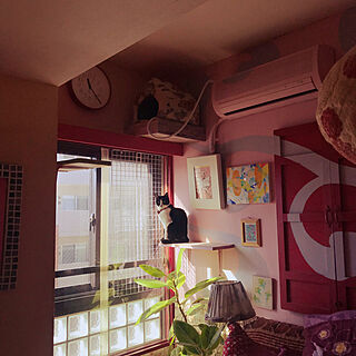 絵画のある生活/観葉植物のある暮らし/ピンク/ペンキ塗り/カラフルな部屋...などのインテリア実例 - 2021-12-13 11:25:14