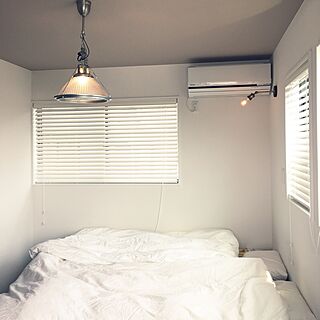 ベッド周り/寝室/白で揃えました/真っ白/照明のインテリア実例 - 2016-03-04 22:19:51