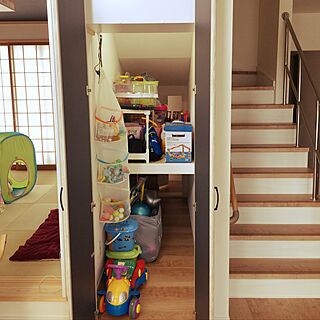 リビング/おもちゃ収納/階段下収納/階段下スペース/階段のインテリア実例 - 2017-07-03 14:05:31