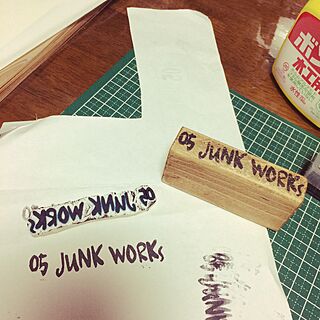 玄関/入り口/手描き風はんこ/JUNK WORKS/消しゴムはんこ/中々お返事出来なくてすみません...などのインテリア実例 - 2016-10-18 16:53:11