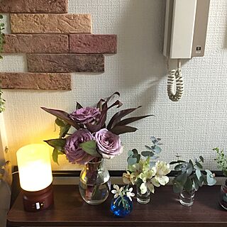 机/レンガ/今日のお花/DIY/照明...などのインテリア実例 - 2016-04-09 16:06:36
