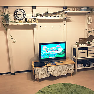 部屋全体/フォローお気軽にして下さい/カフェ風インテリア/木が好き/賃貸でも楽しく♪...などのインテリア実例 - 2017-07-29 20:51:11