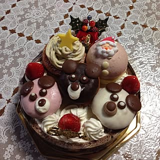 クリスマスケーキ/ケーニヒスクローネのケーキ/可愛い❤のインテリア実例 - 2013-12-24 21:13:08