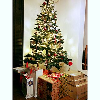 リビング/クリスマス/リノベーション/こどもと暮らす。/クリスマスツリー180cm...などのインテリア実例 - 2015-12-28 01:01:57