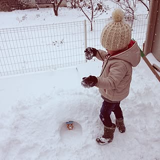 かまくら/雪/インテリアと関係なくてごめんなさい/甥っ子/実家...などのインテリア実例 - 2014-02-05 22:53:41