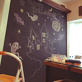 HALLOWEEN/黒板/ハロウィンディスプレイ/カフェ風/壁/天井のインテリア実例 - 2016-10-11 16:15:54