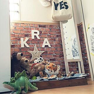 リビング/IKEA/ペットと暮らす家/ハンドメイド/恐竜好き...などのインテリア実例 - 2016-06-26 15:00:34