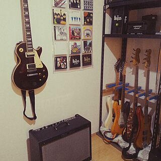 部屋全体/BEATLES/ギターのある部屋/Gibson/G&L...などのインテリア実例 - 2017-02-11 10:50:14