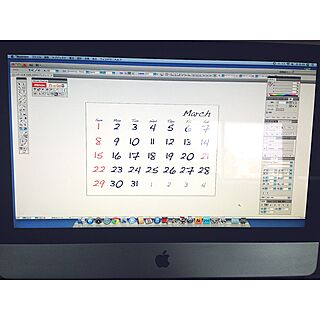机/カレンダー/自作カレンダー/Mac/IG→cotautaのインテリア実例 - 2015-02-23 16:21:30