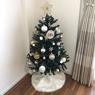 セリア/クリスマスツリー120cm/スリコ/マンション/クリスマス...などのインテリア実例 - 2021-11-22 16:52:42