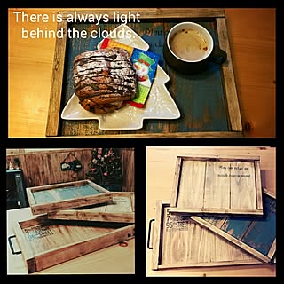 机/DIY/カフェトレーDIY/ウッドトレイ/良いね、ありがとう(*^^*)...などのインテリア実例 - 2015-12-17 15:15:32