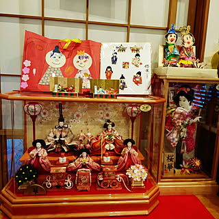 ハンドメイド おひな様 ちりめんねずみ雛 セット 縁どら