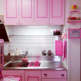 キッチン/DIY/ピンク好き/すのこ/ピンク♡...などのインテリア実例 - 2015-05-19 13:21:43