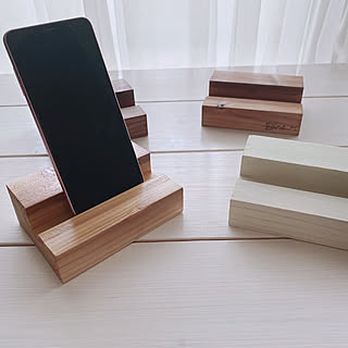 机/スマホスタンド/ウッドバーニング/ハンドメイド/DIY...などのインテリア実例 - 2020-04-19 16:48:57