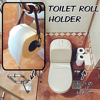 トイレットペーパーホルダー/ダイソー/ダイソー木材/バス/トイレ/100均DIYのインテリア実例 - 2019-05-14 13:02:09