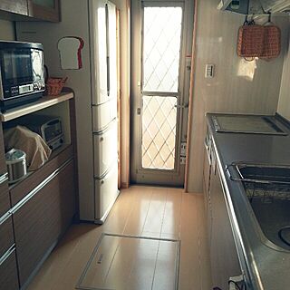 キッチン/カゴトレイ/生活感/冷蔵庫を可愛くしたいのインテリア実例 - 2014-03-14 07:42:17