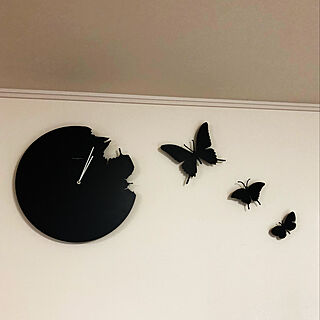 蝶々/壁がけ時計/雑貨/壁/天井のインテリア実例 - 2022-01-28 13:08:06