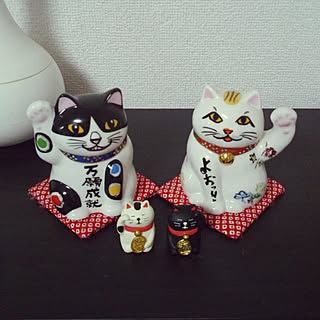 棚/招き猫/マンハッタナーズ/ねこ置物/雑貨...などのインテリア実例 - 2014-09-15 23:18:33