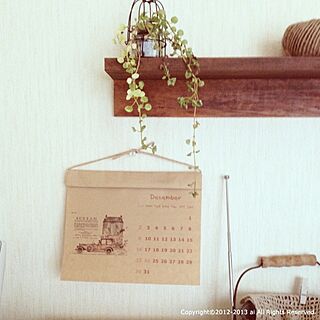 壁/天井/カレンダー/手作り/紙もののインテリア実例 - 2013-01-06 15:49:07