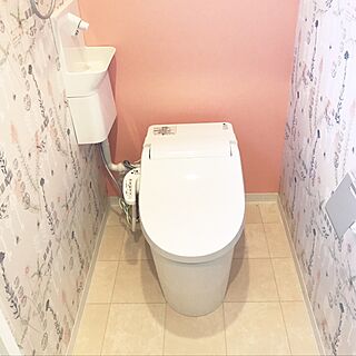 バス/トイレ/やる気の出るトイレ/やる気の出るピンク/ピンクの壁/トイレ...などのインテリア実例 - 2017-03-26 13:55:39
