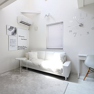 1点物 シンプルモダン モノトーン 白黒 グレー 新品電波時計