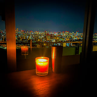 カウンターデスク/カウンターテーブル/ワンルームでも諦めない/夜景の見える暮らし/夜景が観える部屋...などのインテリア実例 - 2022-03-17 20:59:57