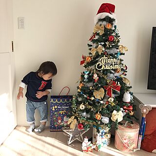リビング/150cm/息子/クリスマスツリー/クリスマスのインテリア実例 - 2016-11-03 14:42:17