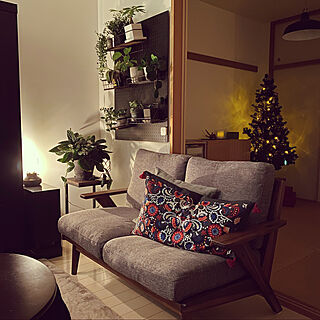 夜のクリスマスツリー/IKEA/和室/クリスマス/180cmツリー...などのインテリア実例 - 2020-11-17 19:45:05