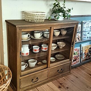 食器棚 昭和レトロのおしゃれなインテリア・部屋・家具の実例 