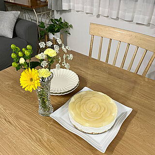 サプライズ/手作りケーキ/誕生日ケーキ/IKEA/白い床...などのインテリア実例 - 2022-03-16 21:00:32